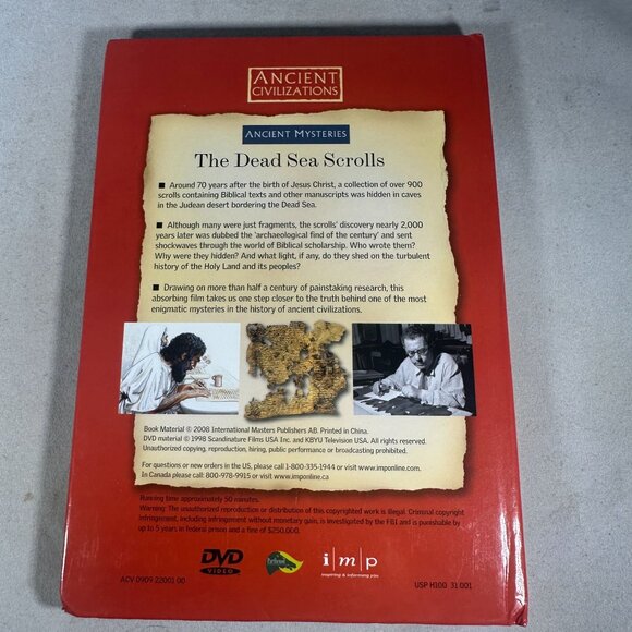 Ancient Mysteries The Dead Sea Scrolls DVD Video 2008 Biblical History Documenta - Picture 2 of 3